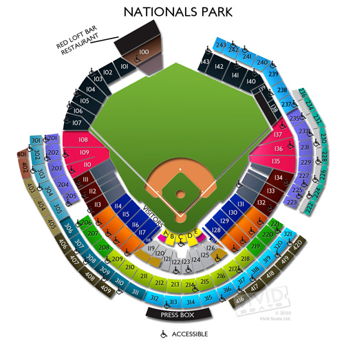 Washington Nationals Stadium Seating Chart Detailed