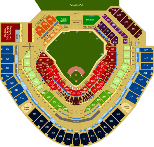 Petco Park Baseball Seating Chart